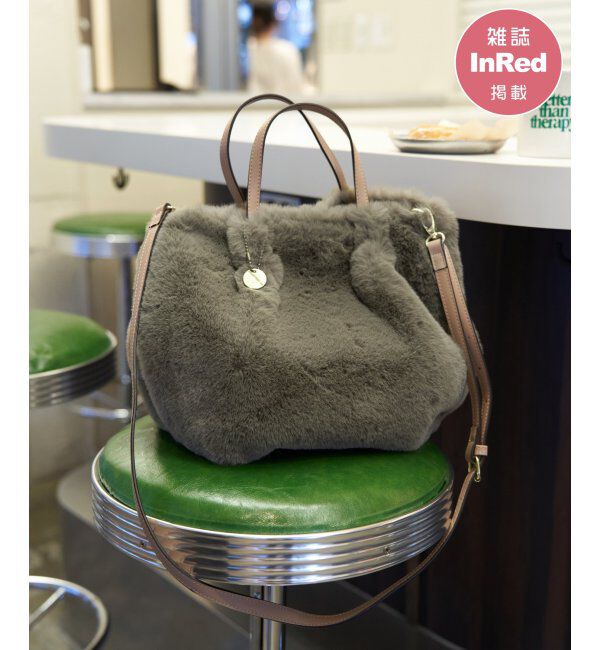 ikka「エコファーダブルポケット付き2WAYトートバッグ」|その他|ミントグリーン