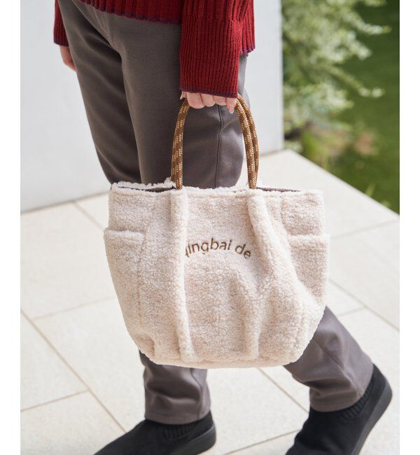 ikka「ボアロゴ入りミニトートバッグ」|その他|