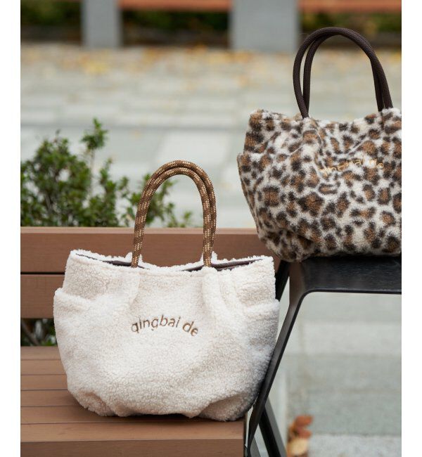 ikka「ボアロゴ入りミニトートバッグ」|その他|