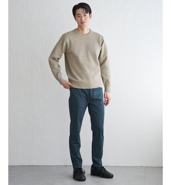 ikka「GOKU楽ニット鹿の子クルー」|プルオーバー|