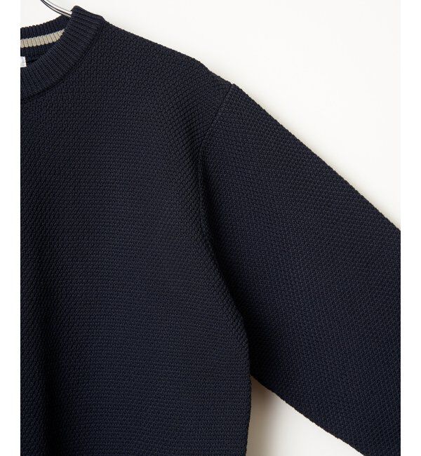 ikka「GOKU楽ニット鹿の子クルー」|プルオーバー|