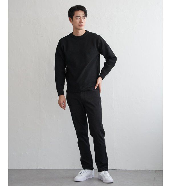 ikka「GOKU楽ニット鹿の子クルー」|プルオーバー|