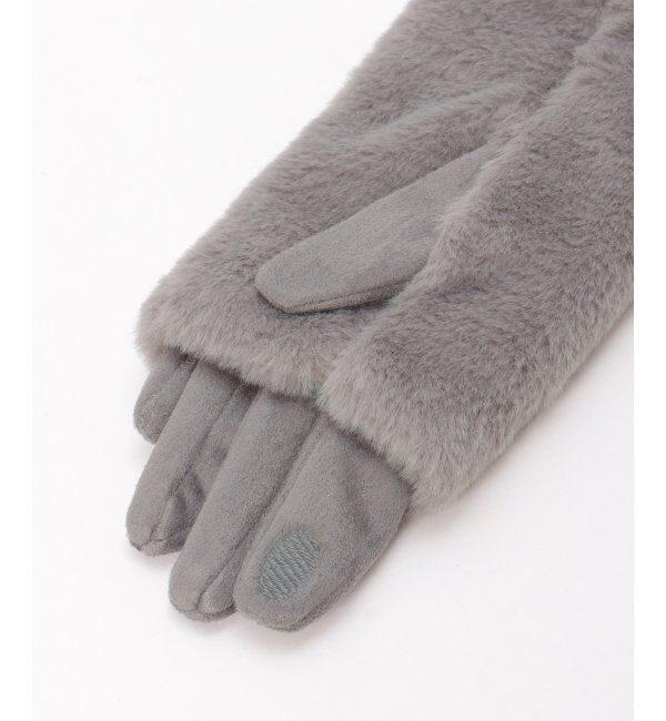 ikka「3WAYファー&スエードグローブ」|手袋|