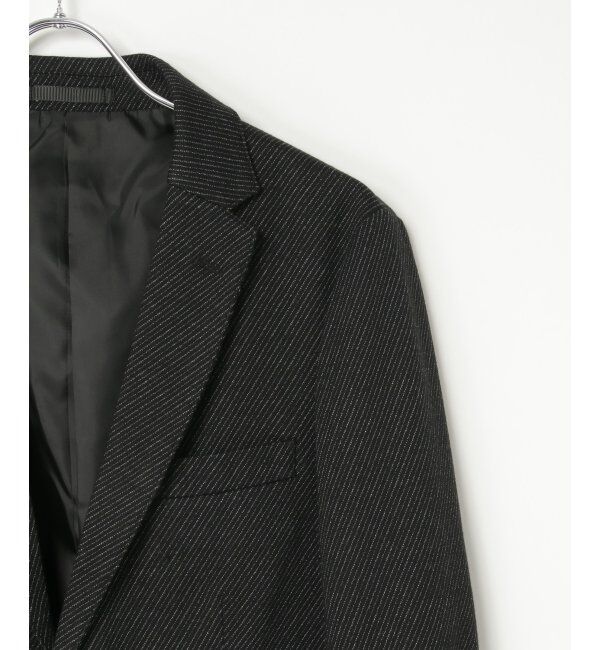 IKKA LOUNGE「【セットアップ対応】BLKウールミックスジャージジャケット」|テーラードジャケット|