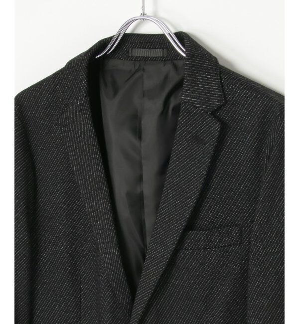 IKKA LOUNGE「【セットアップ対応】BLKウールミックスジャージジャケット」|テーラードジャケット|