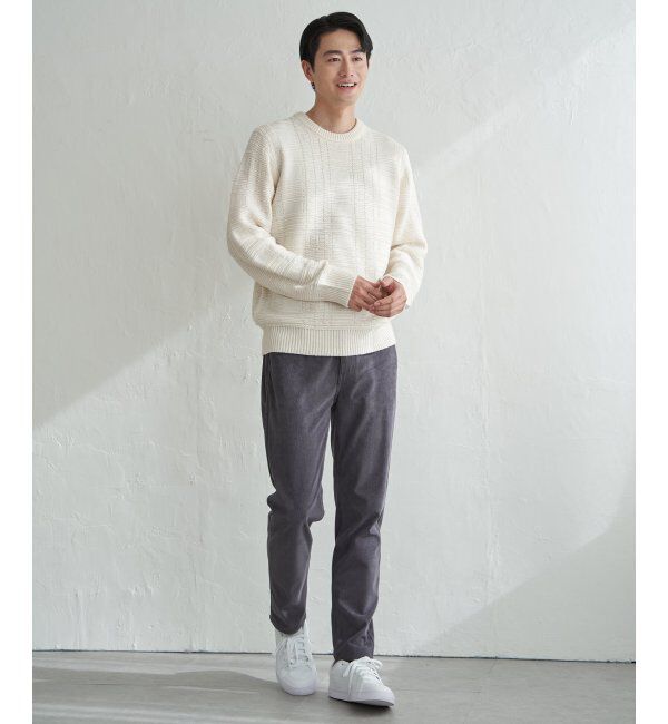 ikka「ジャカードチェックニット」|プルオーバー|