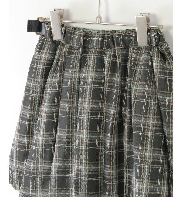 ikka kids「サイド切り替えタックチェックスカート（120~160cm）」|スカート|