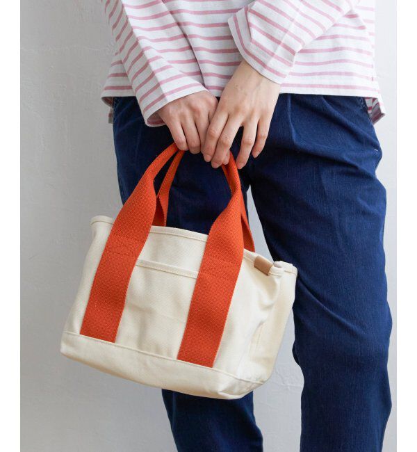 Lbc with Life「キャンバス仕切りミニトートバッグ」|その他|オレンジ