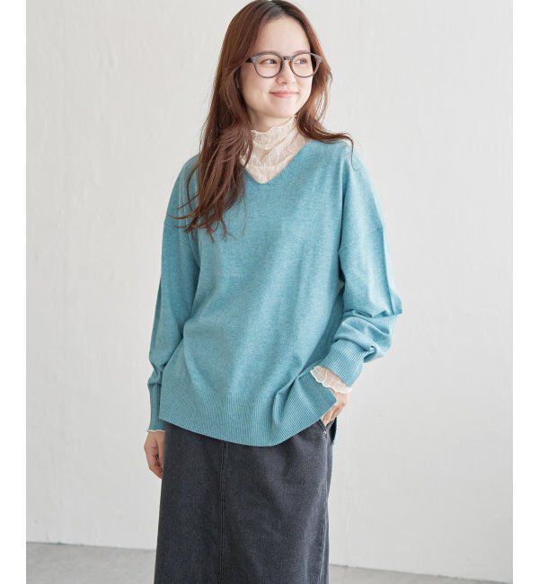 Lbc with Life「ソフトハイゲージＶネックＰＯ」|カーディガン|