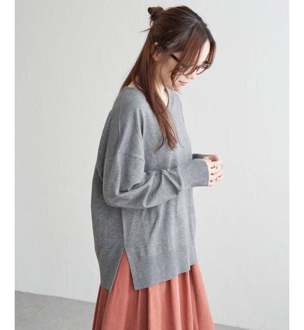 Lbc with Life「ソフトハイゲージＶネックＰＯ」|カーディガン|