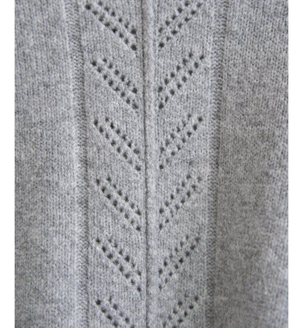 Lbc with Life「透かし柄バックスリットニット」|カーディガン|