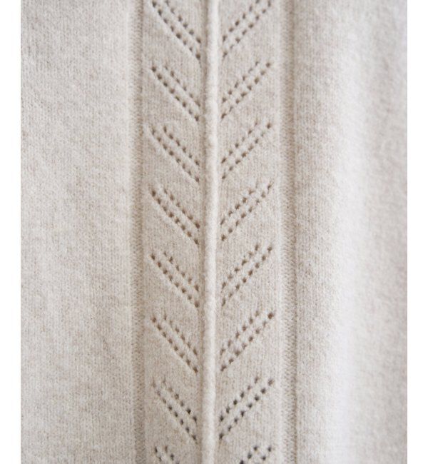 Lbc with Life「透かし柄バックスリットニット」|カーディガン|