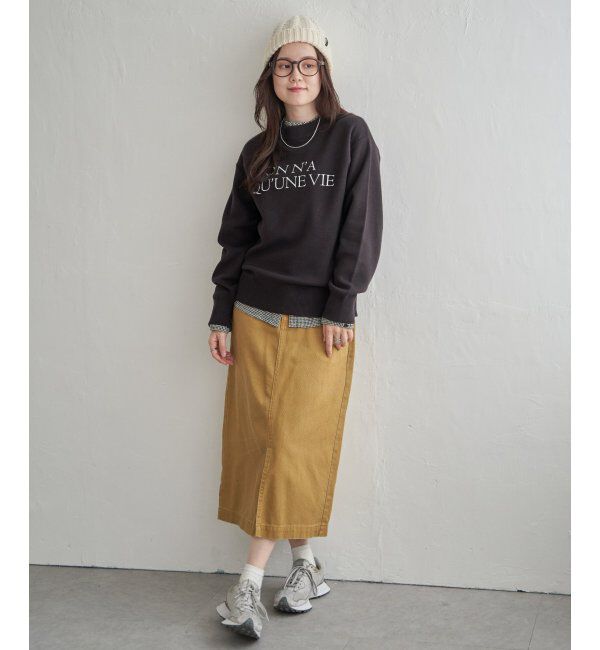 Lbc with Life「スウェットライクロゴプリントニット」|カーディガン|