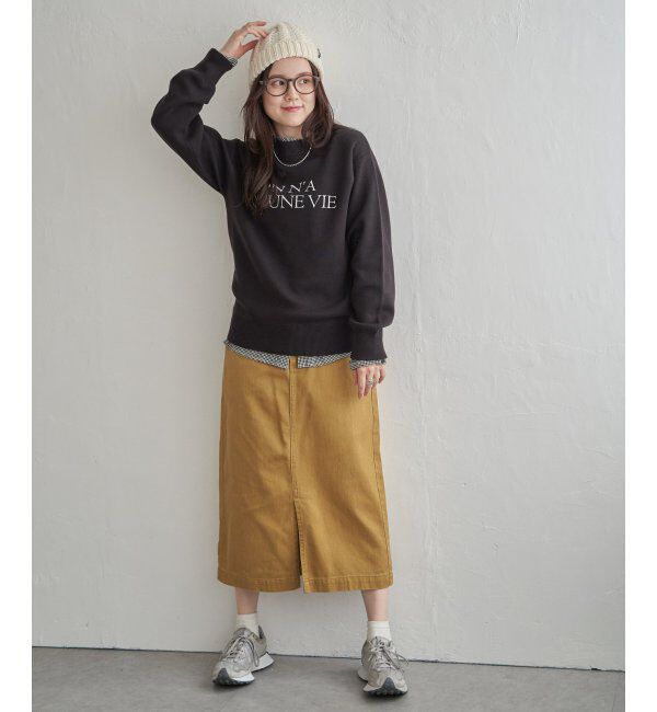 Lbc with Life「スウェットライクロゴプリントニット」|カーディガン|