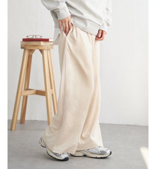Lbc with Life「スエードポンチイージーパンツ」|その他|アイボリー