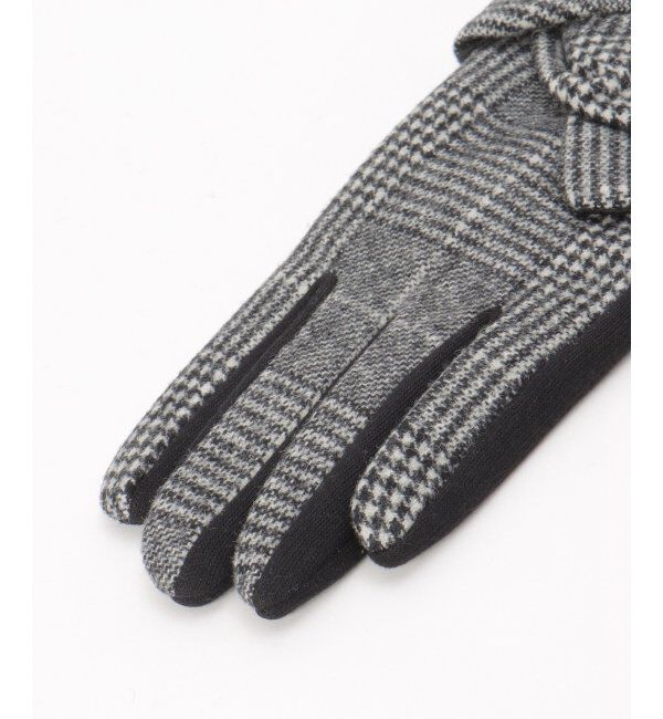 Lbc with Life「グレンチェックリボン付きグローブ」|手袋|