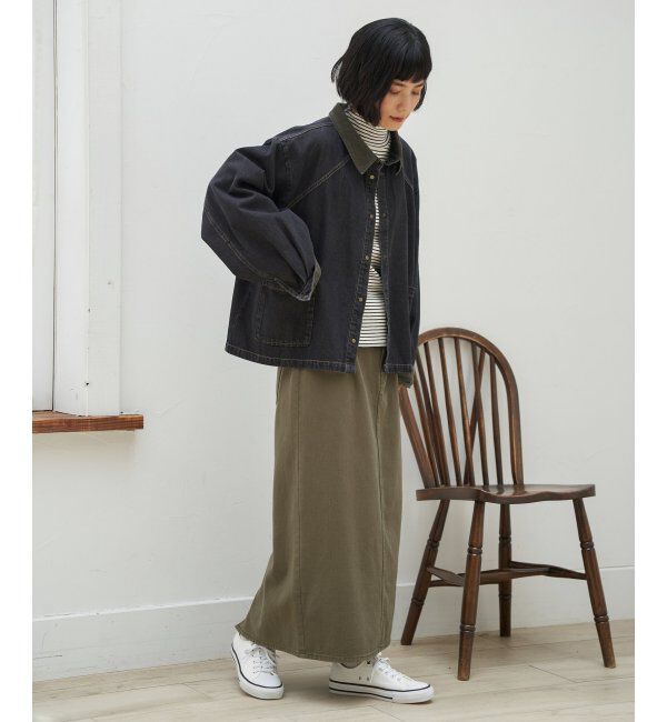 Lbc with Life「コール切り替えデニムジャケット」|ブルゾン・スタジャン|