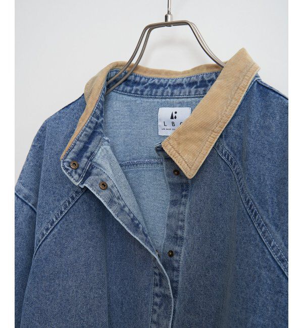 Lbc with Life「コール切り替えデニムジャケット」|ブルゾン・スタジャン|