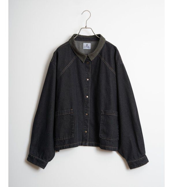 Lbc with Life「コール切り替えデニムジャケット」|ブルゾン・スタジャン|