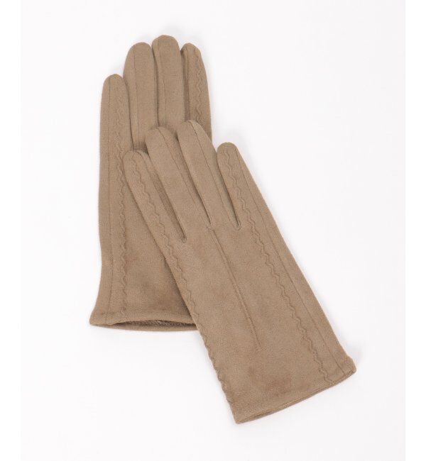 Lbc with Life「フェイクスエードラインイリグローブ」|手袋|