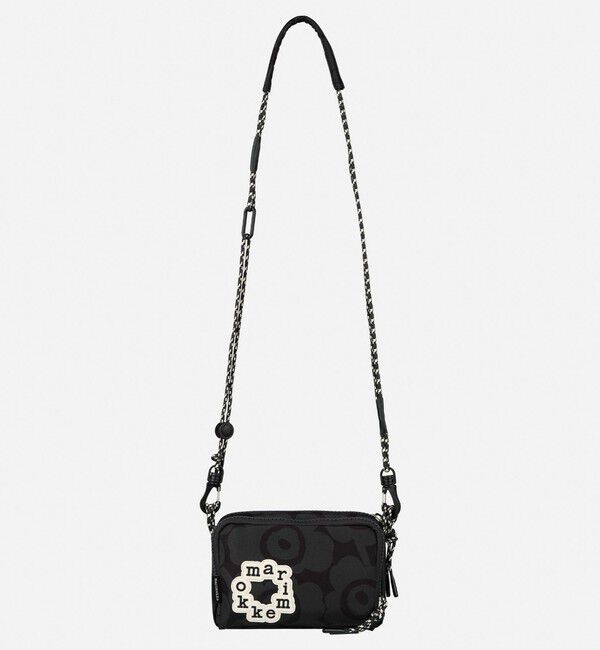 Marimekko「Iloisa Mini Unikko ショルダーバッグ」|ショルダー・メッセンジャー|ﾀﾞｰｸｸﾞﾚｰ&times;ﾌﾞﾗｯｸ