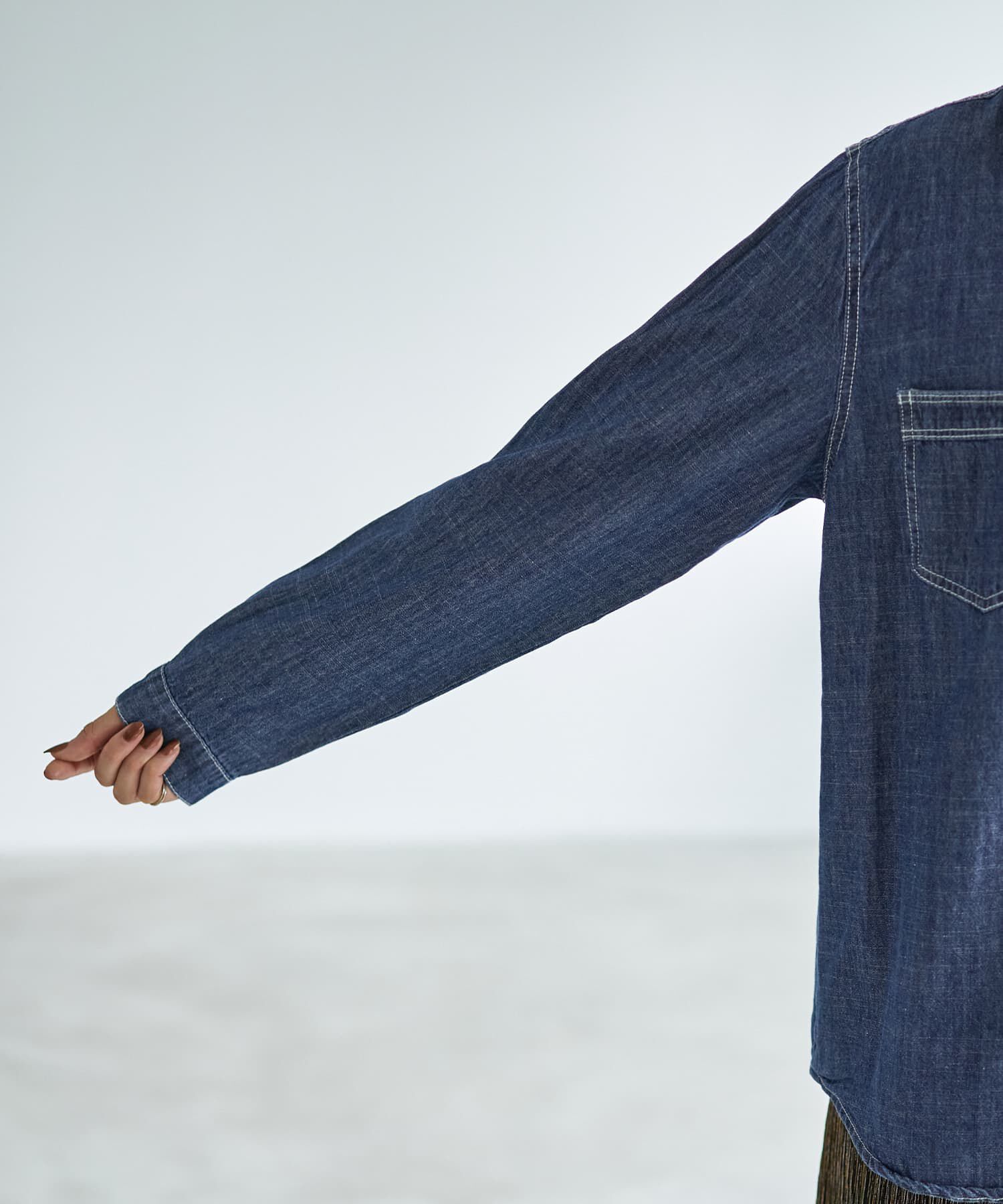 STYLE DELI「織り糸柄状ブリーチデニムシャツ」|シャツ・ブラウス|