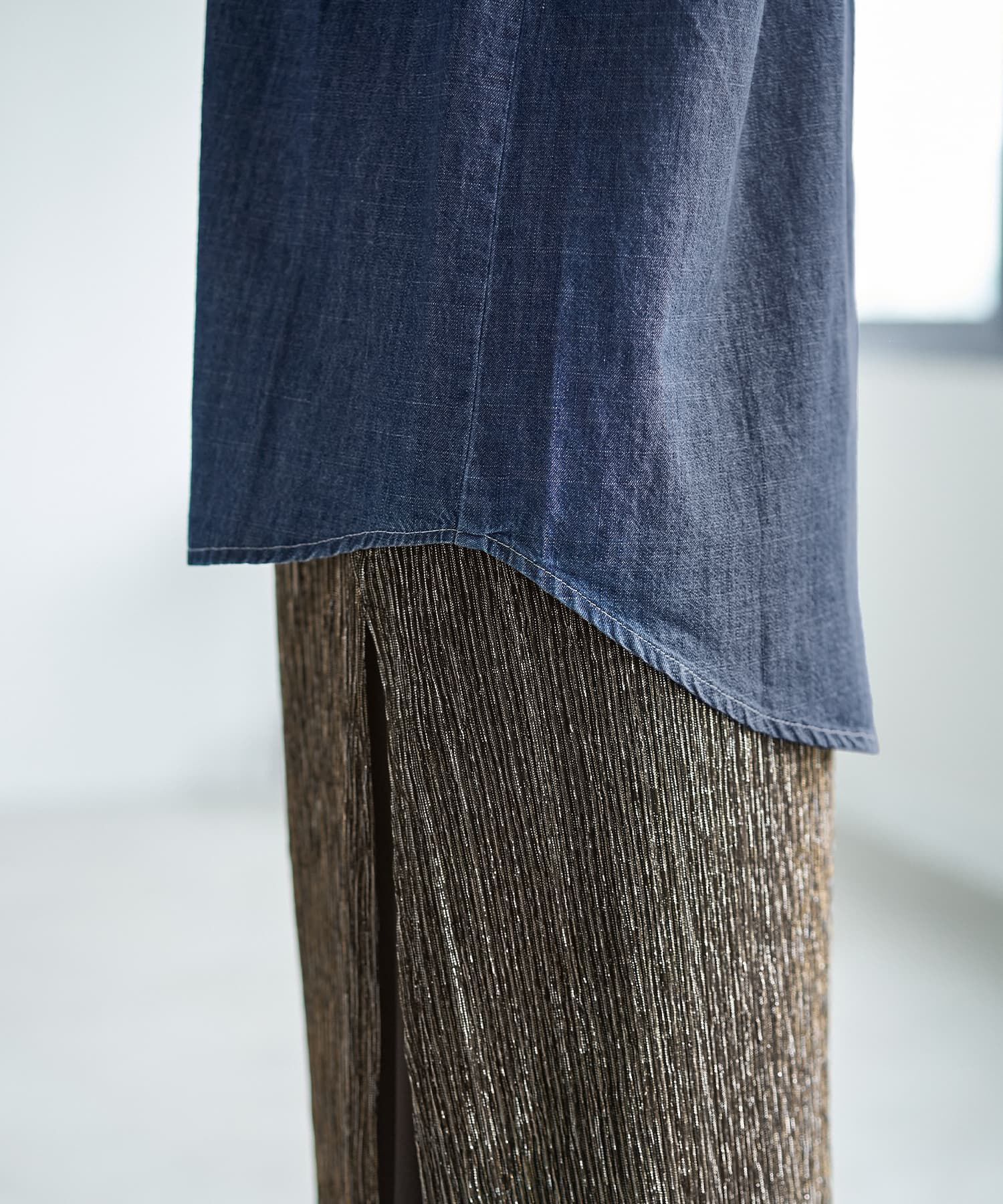 STYLE DELI「織り糸柄状ブリーチデニムシャツ」|シャツ・ブラウス|