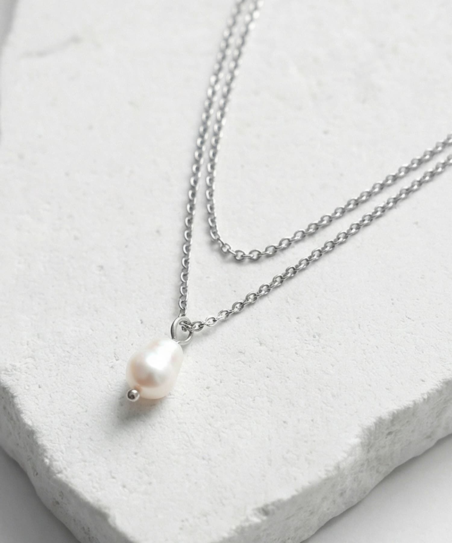 STYLE DELI「【DELI by】レイヤード淡水パール・ミニマルネックレス」|ネックレス|