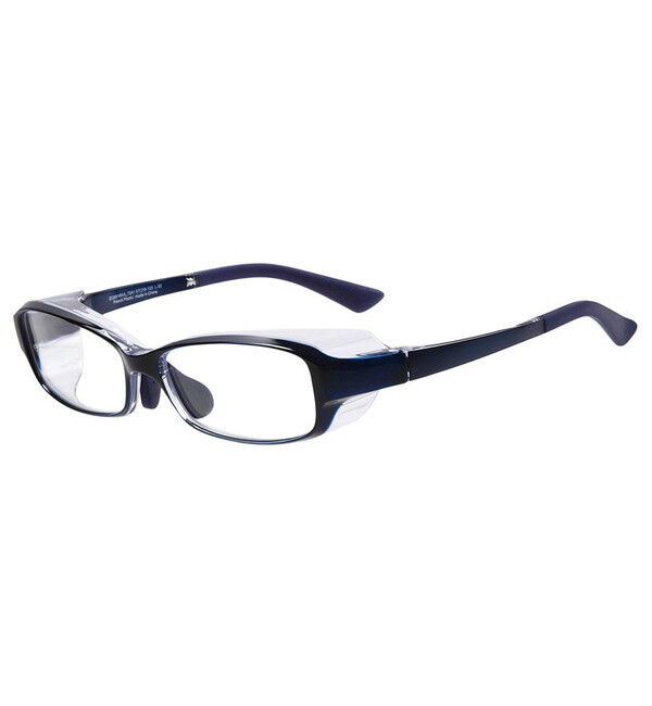  「スクエア型花粉対策めがね AIR VISOR Lサイズ」|メガネ|ネイビー