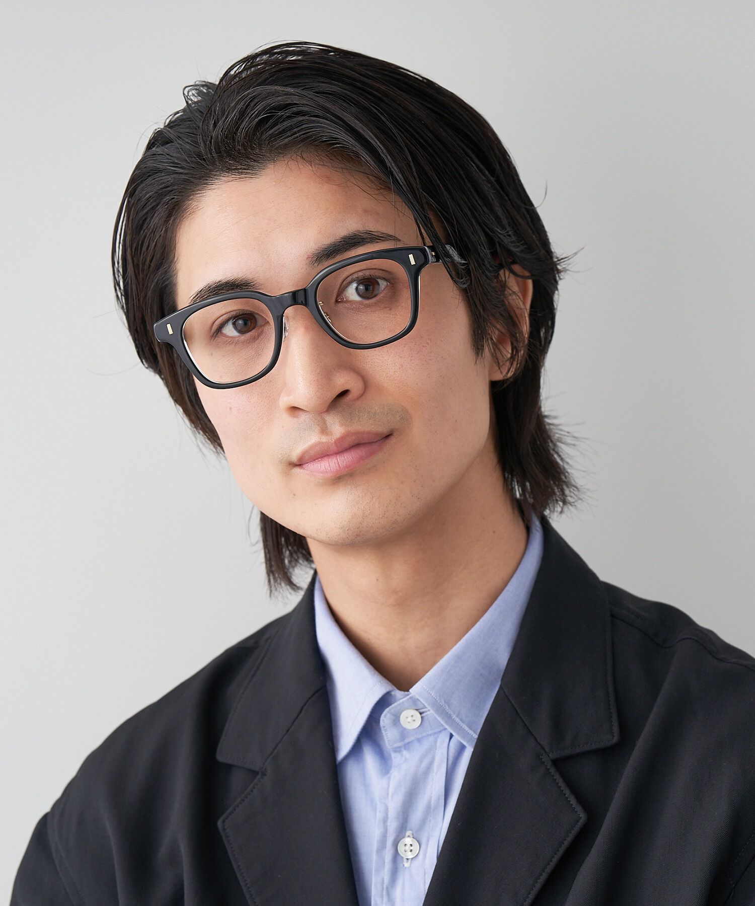  「ウェリントン型 メガネ ｜太縁メガネ｜伊達メガネ ｜Zoff CLASSIC TREND レンズ交換券付き」|メガネ|ブラック