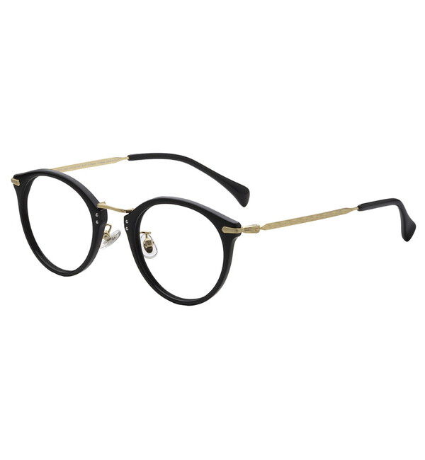  「ボストン型 メガネ｜Zoff メタル プラスチック 伊達メガネ 度付きメガネ レンズ交換券付き」|メガネ|