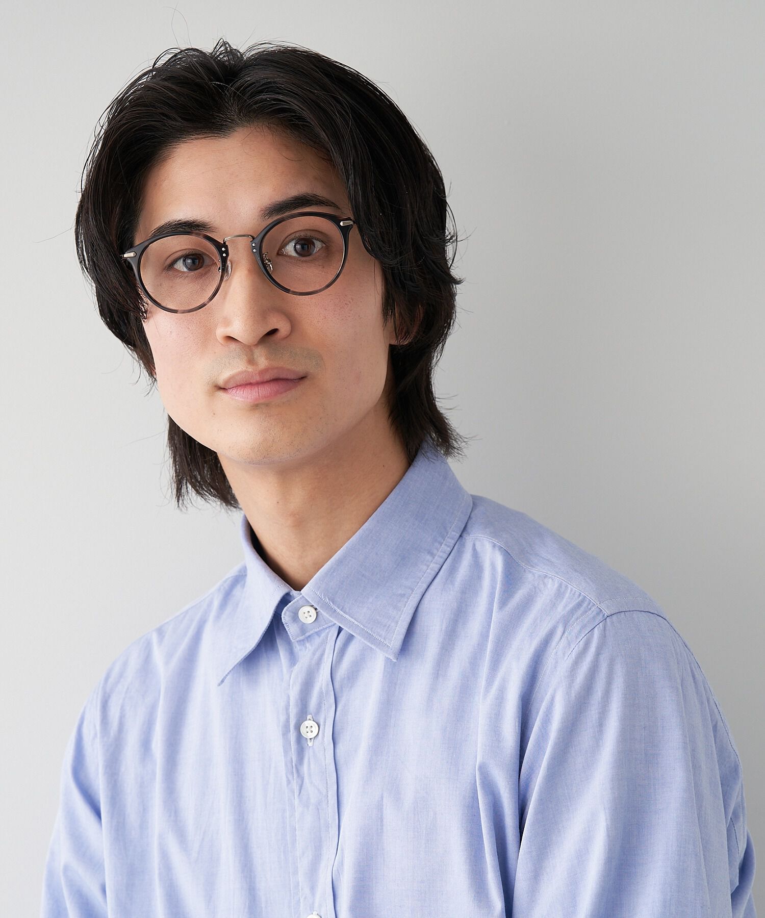  「ボストン型 メガネ｜Zoff メタル プラスチック 伊達メガネ 度付きメガネ レンズ交換券付き」|メガネ|ブラック系その他2