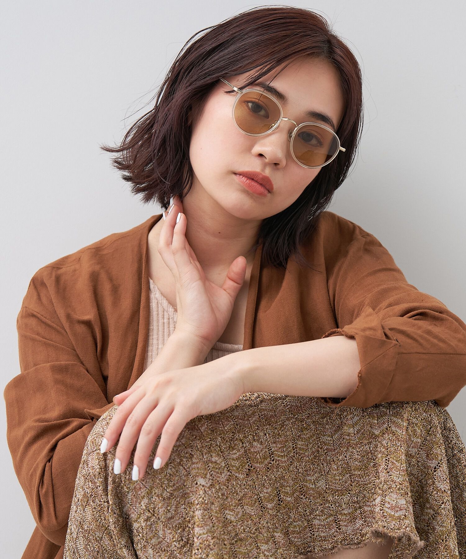  「ボストン型 サングラス｜TREND SUNGLASSES」|サングラス|イエロー