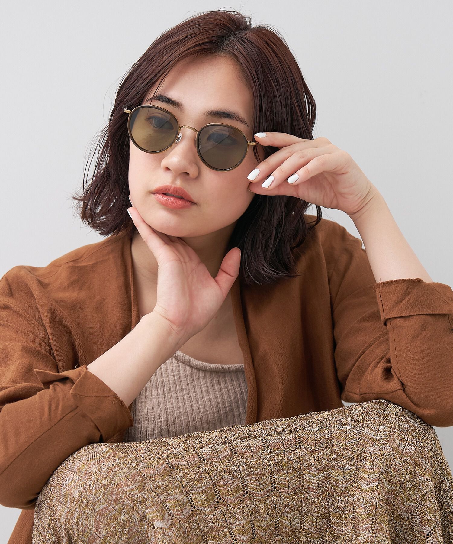  「ボストン型 サングラス｜TREND SUNGLASSES」|サングラス|ブラウン