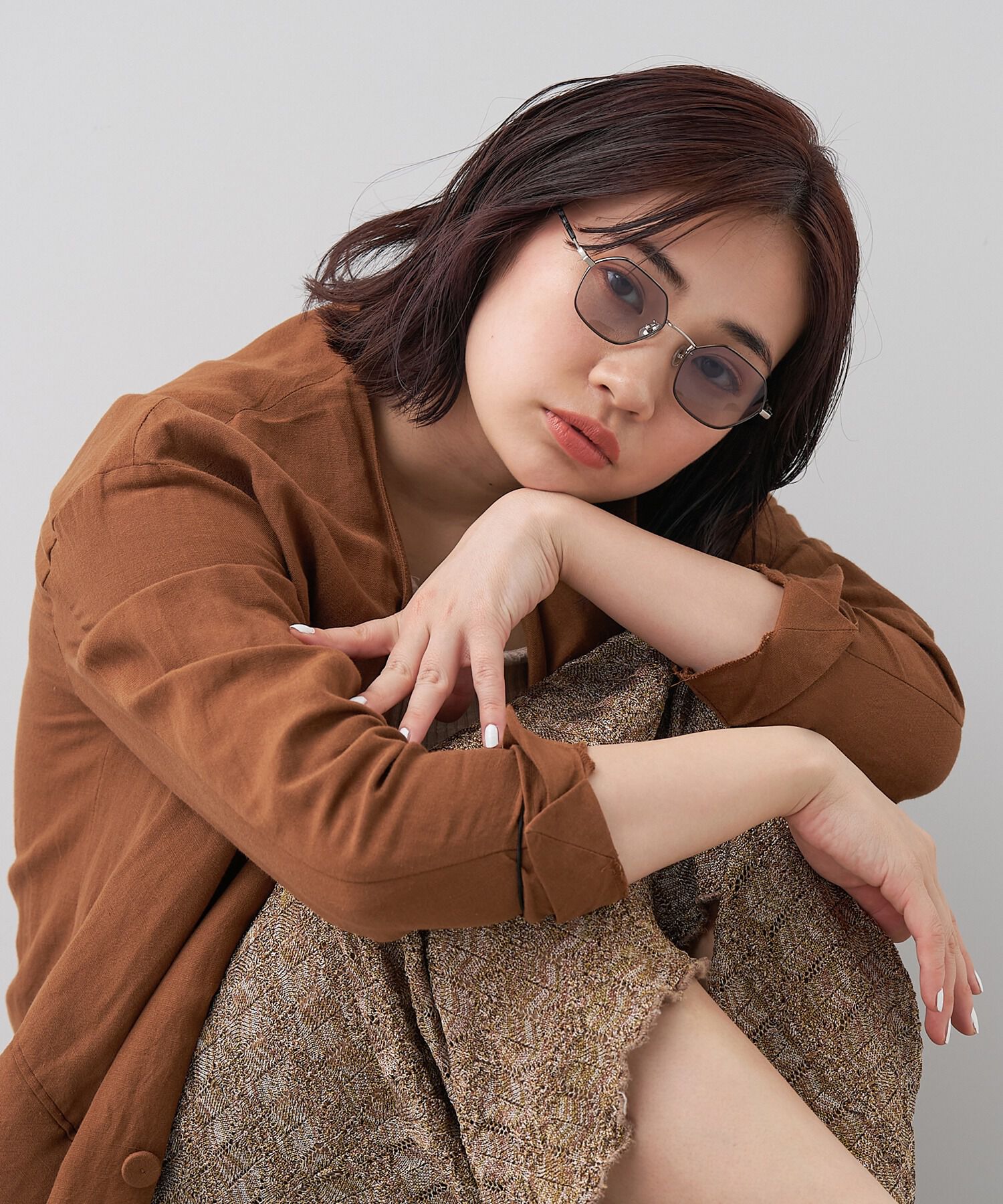  「ウェリントン型 サングラス｜個性的な印象の多角形フレーム TREND SUNGLASSES」|サングラス|ブラック