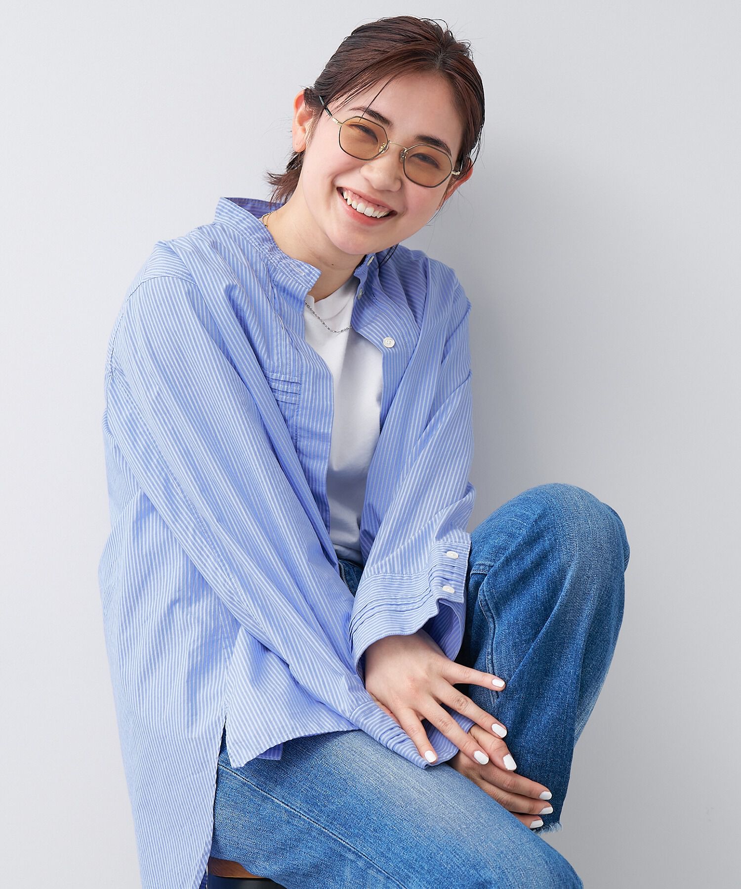  「ウェリントン型 サングラス｜個性的な印象の多角形フレーム TREND SUNGLASSES」|サングラス|