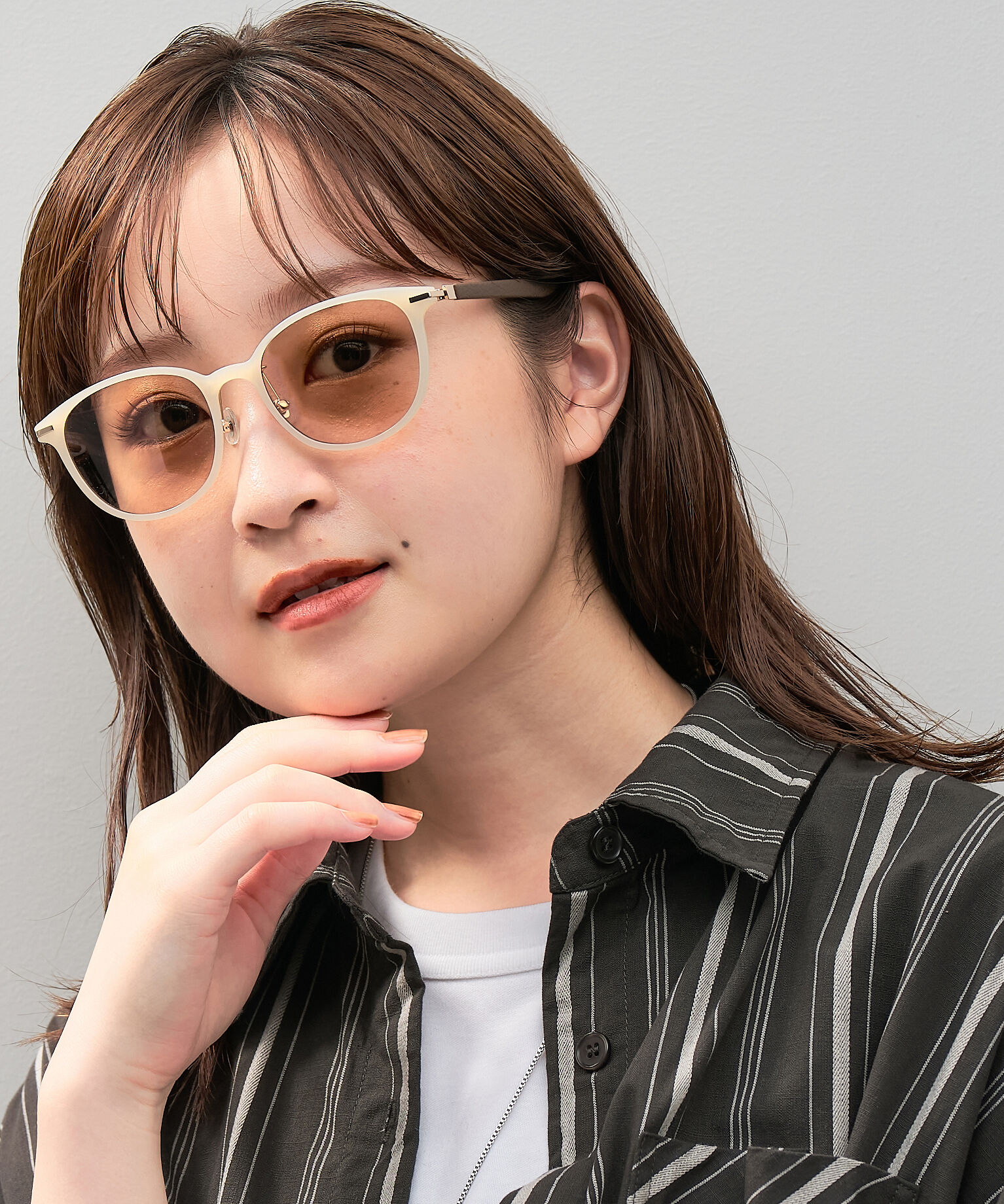  「SUNCUTGlasses/UV100%CUT ボストン型 サングラス | カラーレンズ｜紫外線対策 UVカット」|サングラス|ホワイト