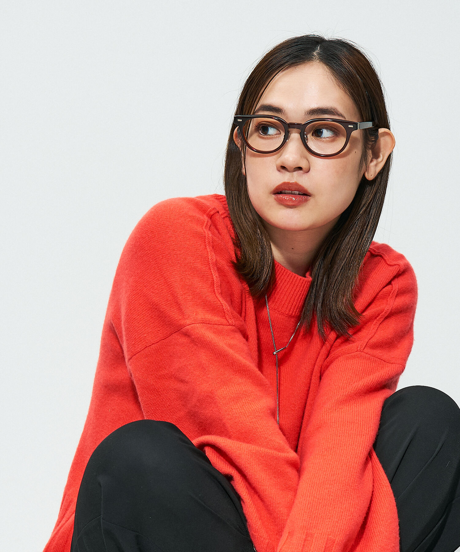  「Zoff｜STUDIO SEVEN｜ボストン型 メガネ｜太縁メガネ｜プラスチックフレーム レンズ交換券付き」|メガネ|