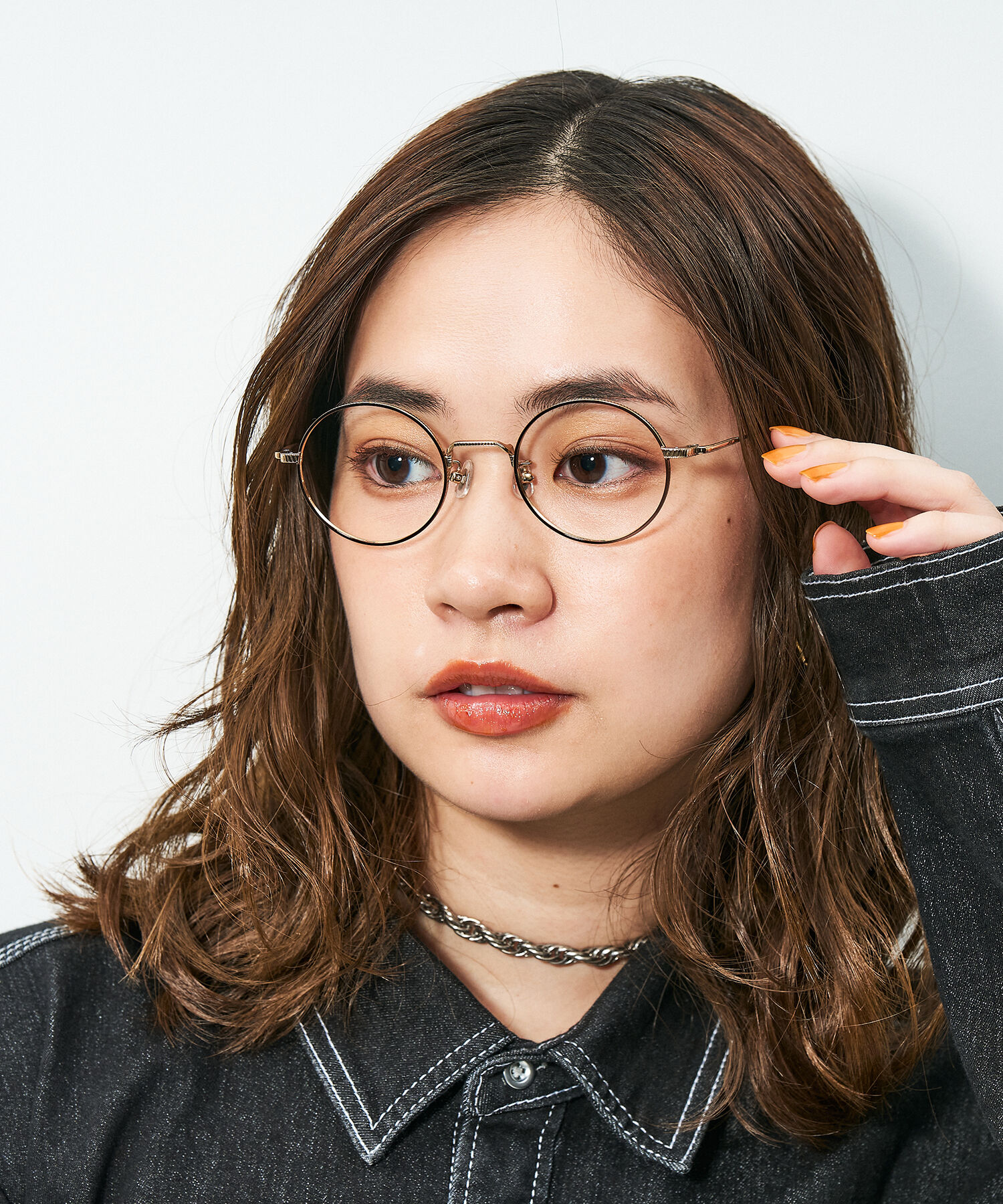  「Zoff｜STUDIO SEVEN｜ラウンド型 メガネ｜丸型フレーム メタルフレーム レンズ交換券」|メガネ|