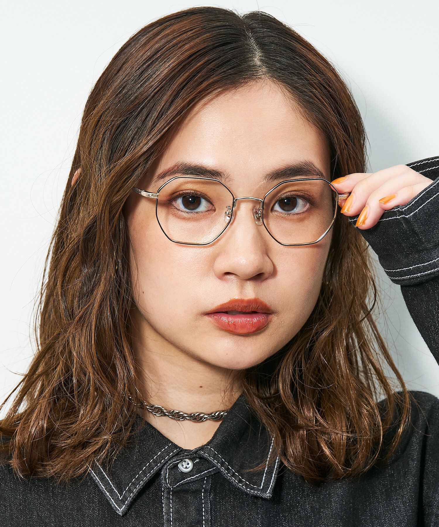  「Zoff｜STUDIO SEVEN｜ウェリントン型 メガネ チタン 軽量 多角形 メタルフレーム レンズ交換券付き 」|メガネ|