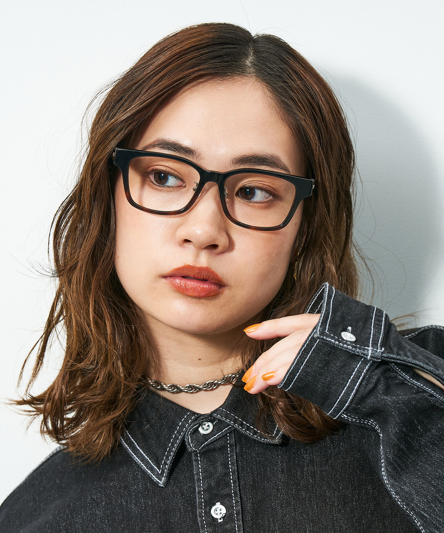  「Zoff｜STUDIO SEVEN｜ウェリントン型 メガネ 黒縁 太縁フレーム クリアフレーム レンズ交換券付き」|メガネ|