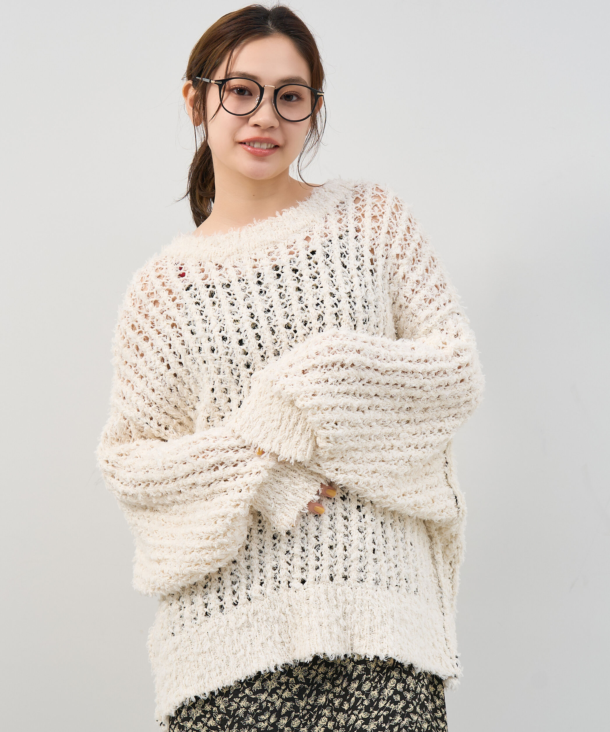  「[中顔面短縮みえメガネ]ボストン型 メガネ｜大きめシェイプがポイント クリアフレーム レンズ交換券付」|メガネ|