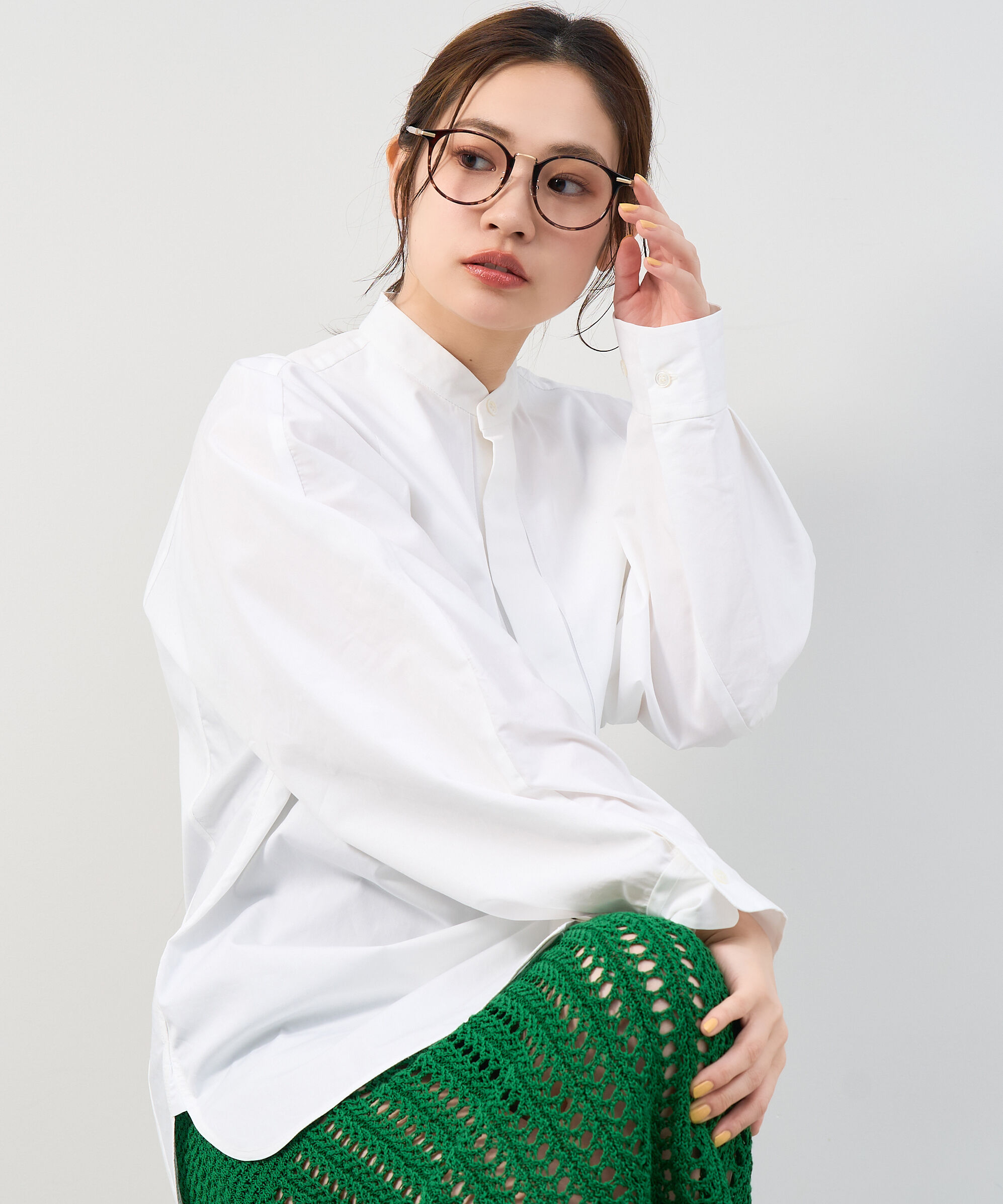  「[中顔面短縮みえメガネ]ボストン型 メガネ｜大きめシェイプがポイント クリアフレーム レンズ交換券付」|メガネ|