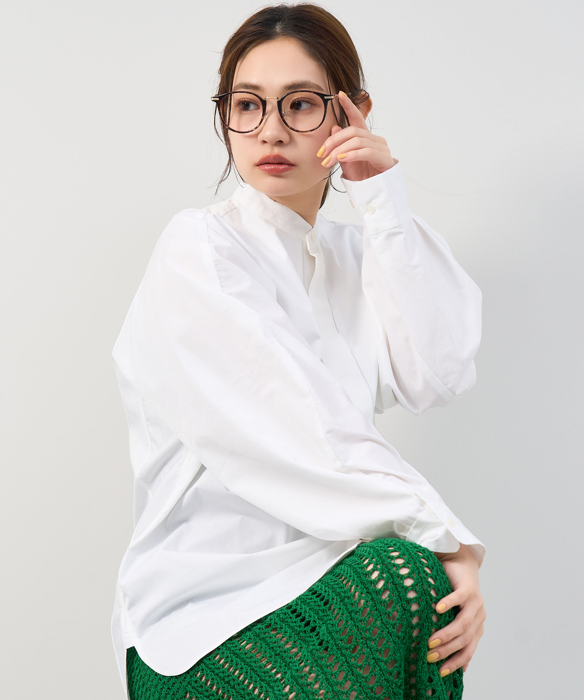  「[中顔面短縮みえメガネ]ボストン型 メガネ｜大きめシェイプがポイント クリアフレーム レンズ交換券付」|メガネ|