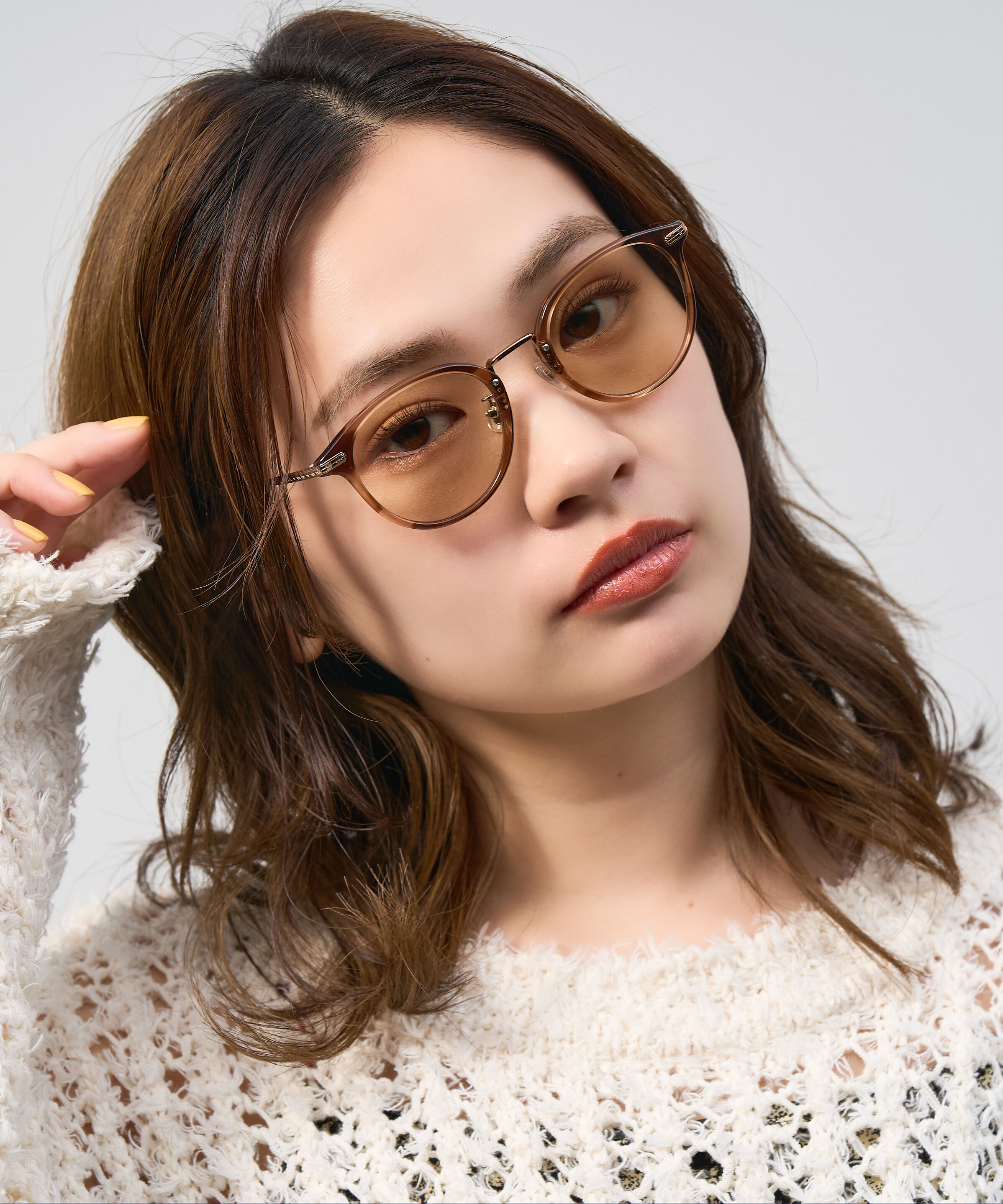  「Zoff | UNITED ARROWS ボストン型 サングラス クリアフレーム UVカット ズレ防止 ユナイテッドアローズ」|サングラス|