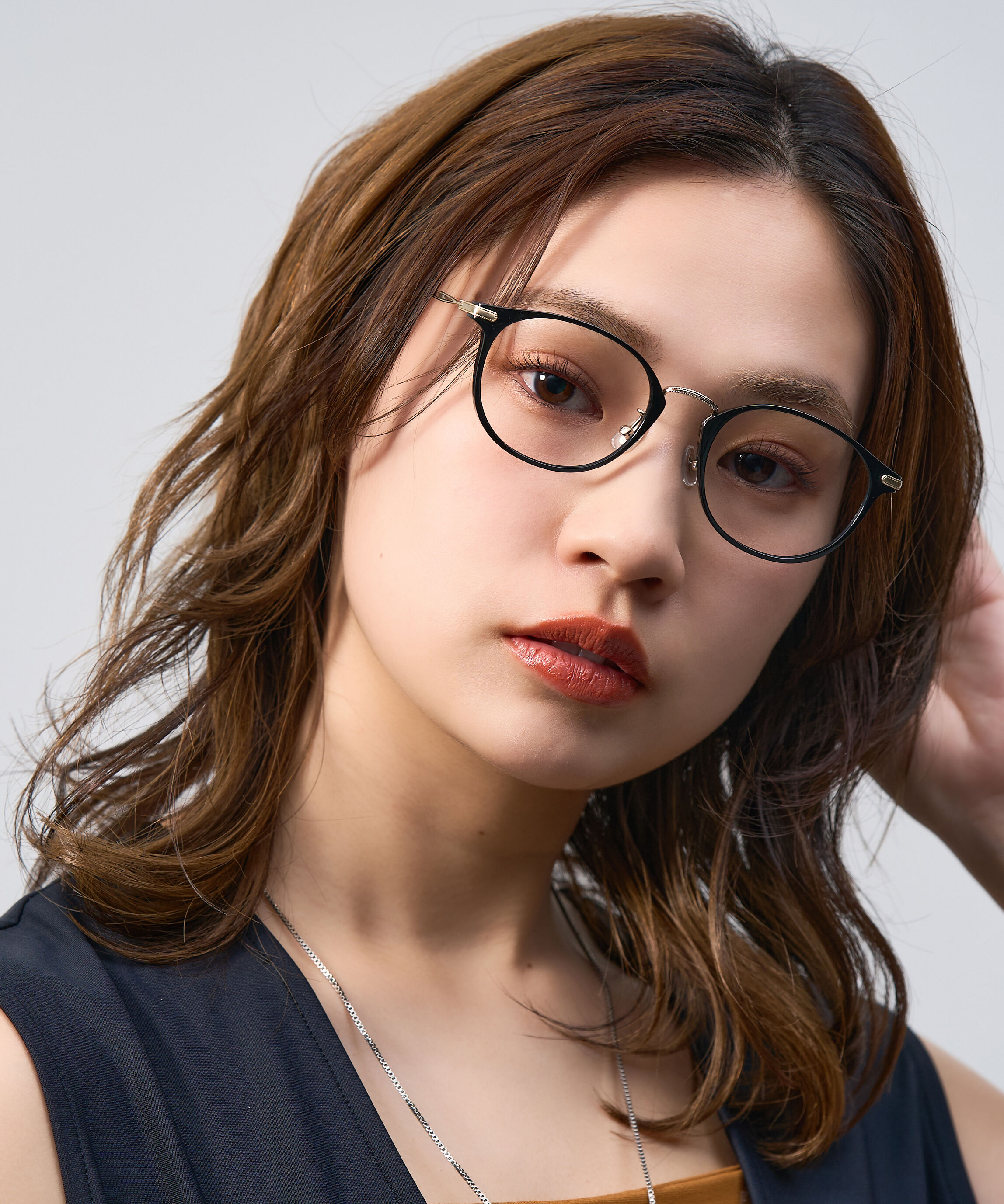  「ボストン型 軽量 メガネ｜ 軽量素材&times;チタン 大人可愛いメガネフレーム レンズ交換券付き」|メガネ|