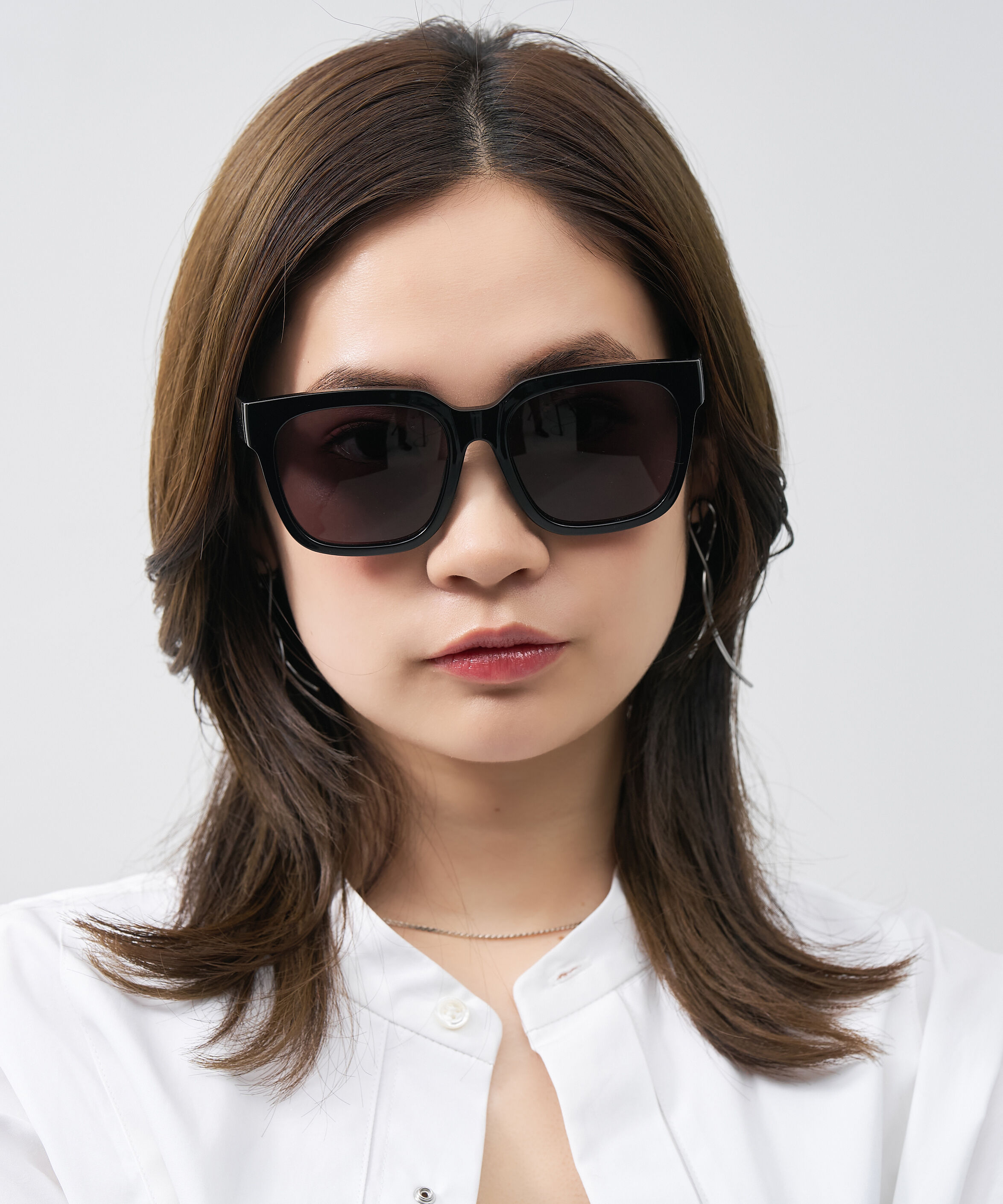  「ウェリントン型 大きめ サングラス｜Y2K ビッグシェイプ ユニセックス 小顔 おしゃれ」|サングラス|