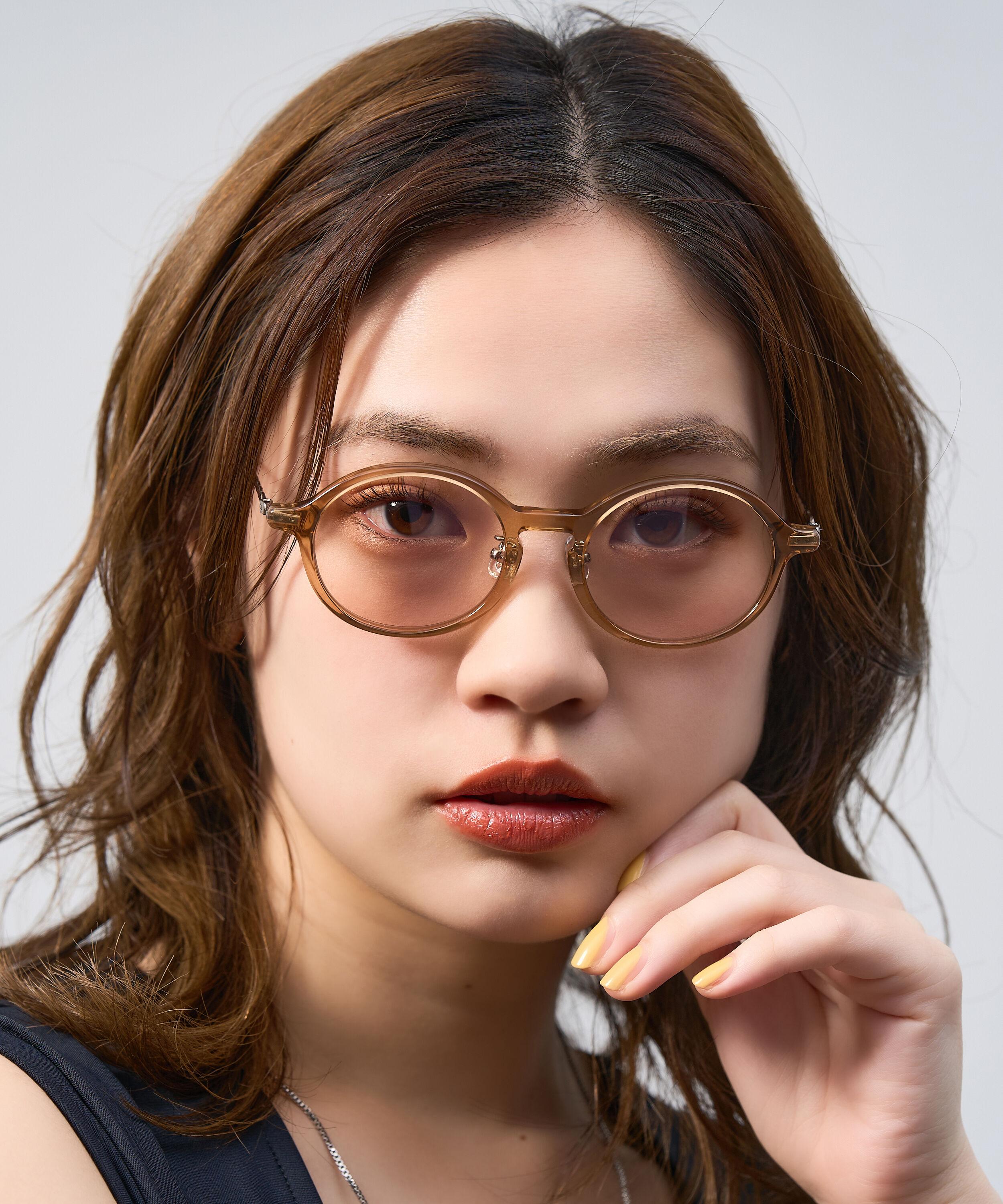  「Zoff | Kirimaru ラウンド型 サングラス 丸型 波型 小顔効果 UVカット 紫外線対策 紫外線対策 ズレ落ち防止」|サングラス|