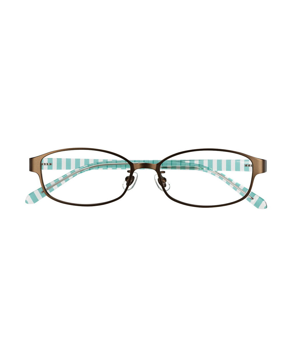  「【アウトレット価格】スクエア型 メガネ｜メタル&times;プラスチック ストライプ レンズ交換券付き」|メガネ|