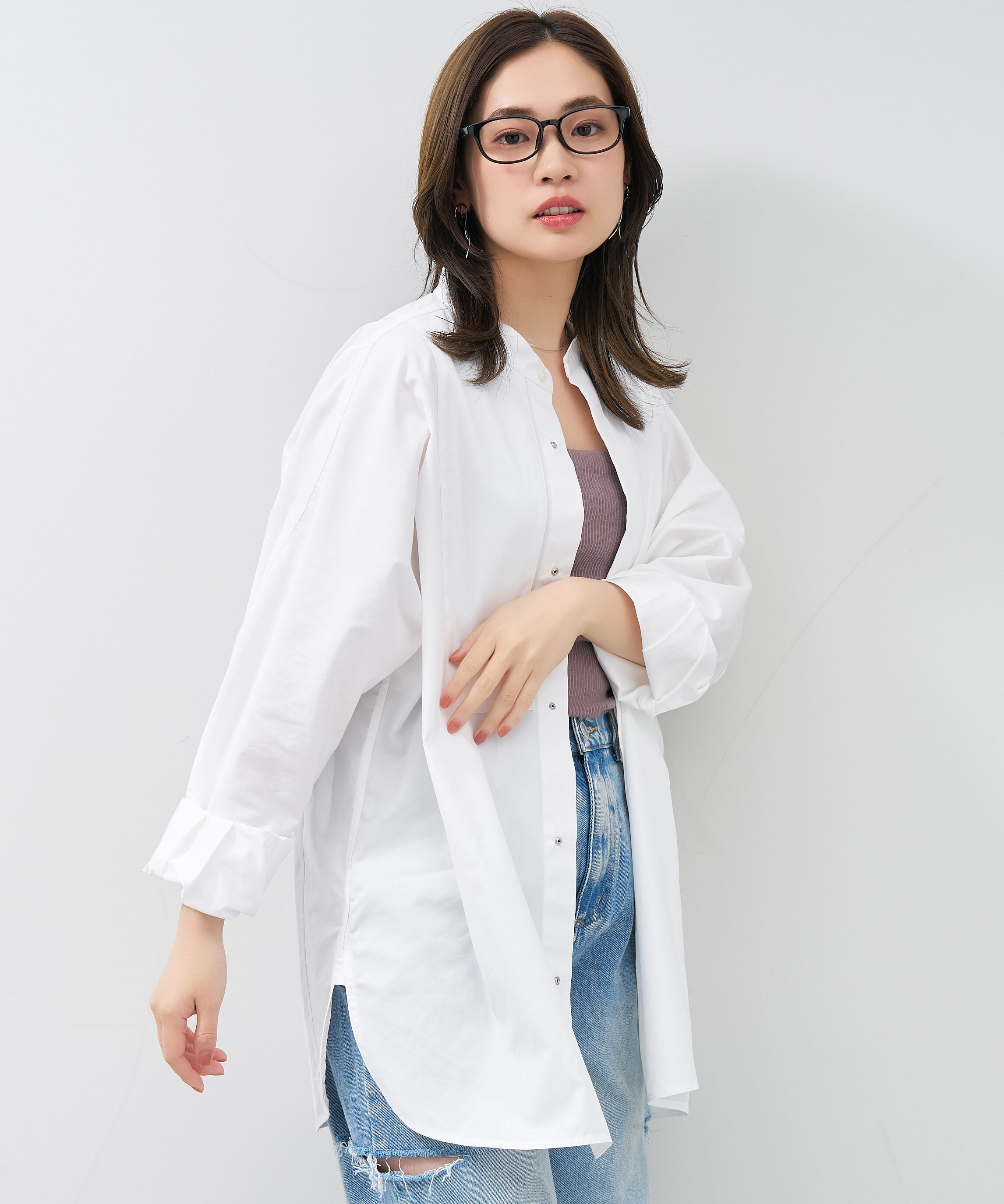  「【アウトレット価格】ウェリントン型 メガネ｜黒縁 クリア ストライプ レンズ交換券付き」|メガネ|